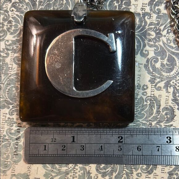 Brown Pendant Necklace with Silver Chain - Picture 2 of 6